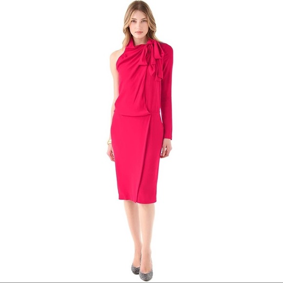 DIANE VON FURSTENBERG Bowman Dress Rosey Red - Picture 13 of 15